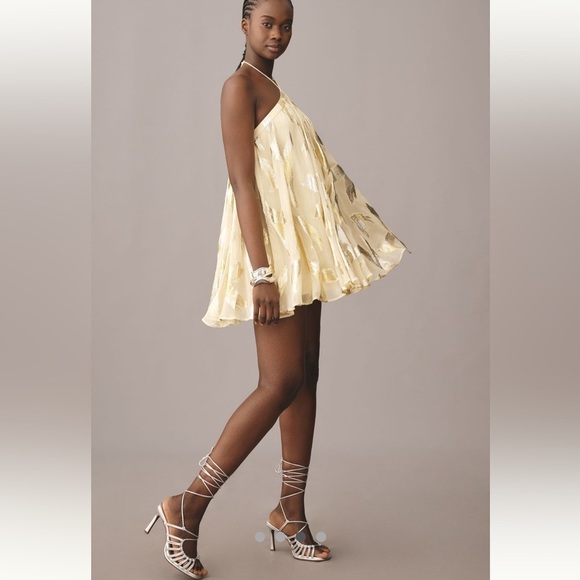 Anthropologie NWT Pinnacle by Shruti Sancheti Halter Swing Mini Dress size XS. - Picture 3 of 16